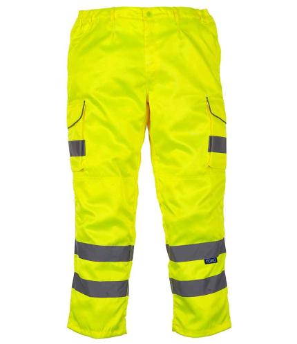 Yoko Hi-Vis Cargo Trousers with Knee Pad Pockets