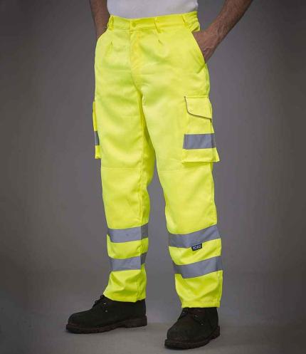 Yoko Hi-Vis Cargo Trousers with Knee Pad Pockets 1