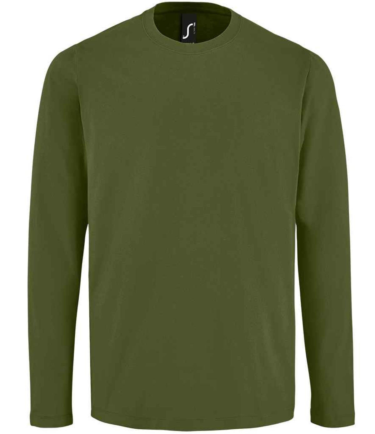 SOL'S Imperial Long Sleeve T-Shirt - Dark Khaki | Order Uniform UK Ltd
