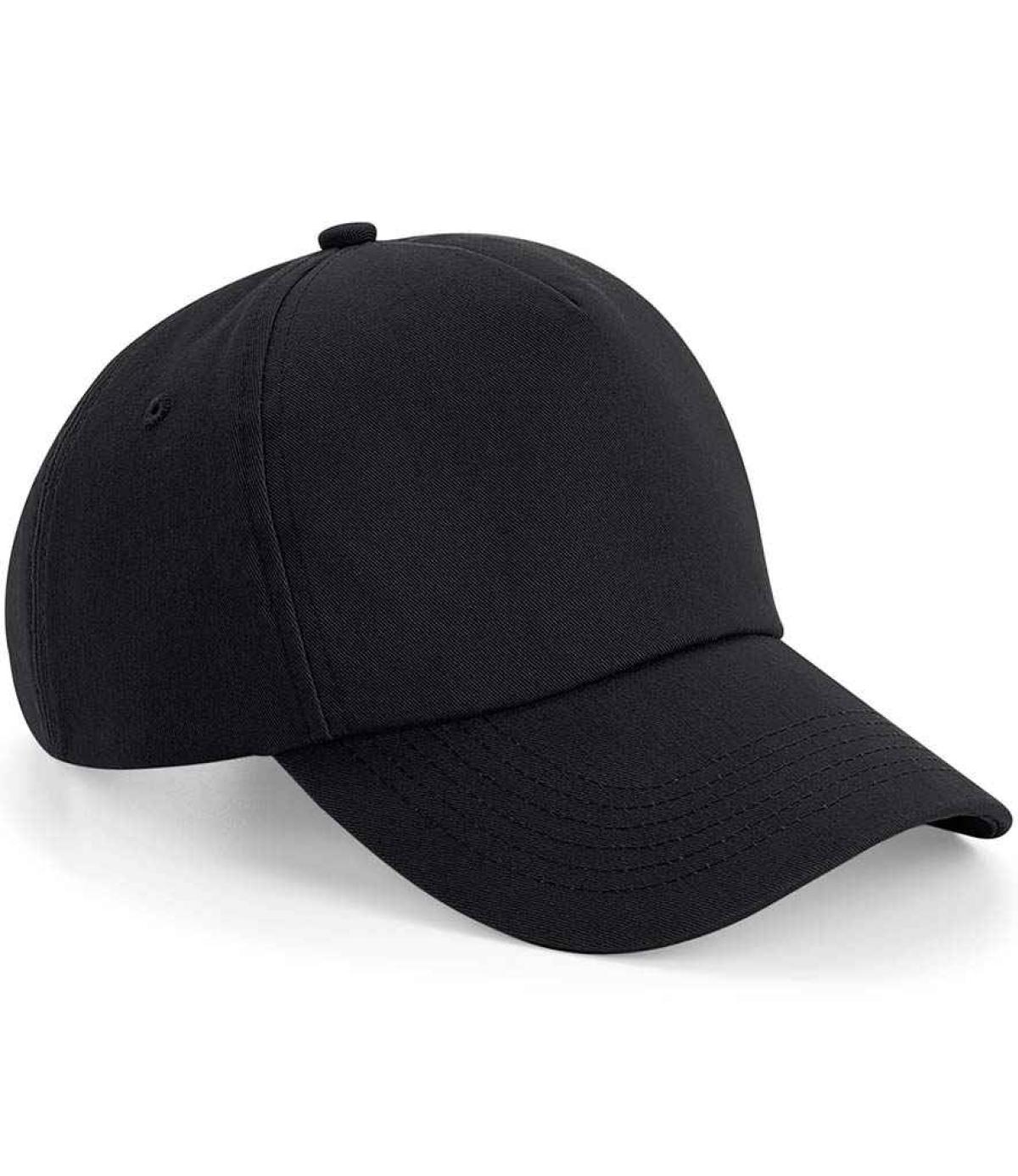 Beechfield Black Vintage Flat Cap