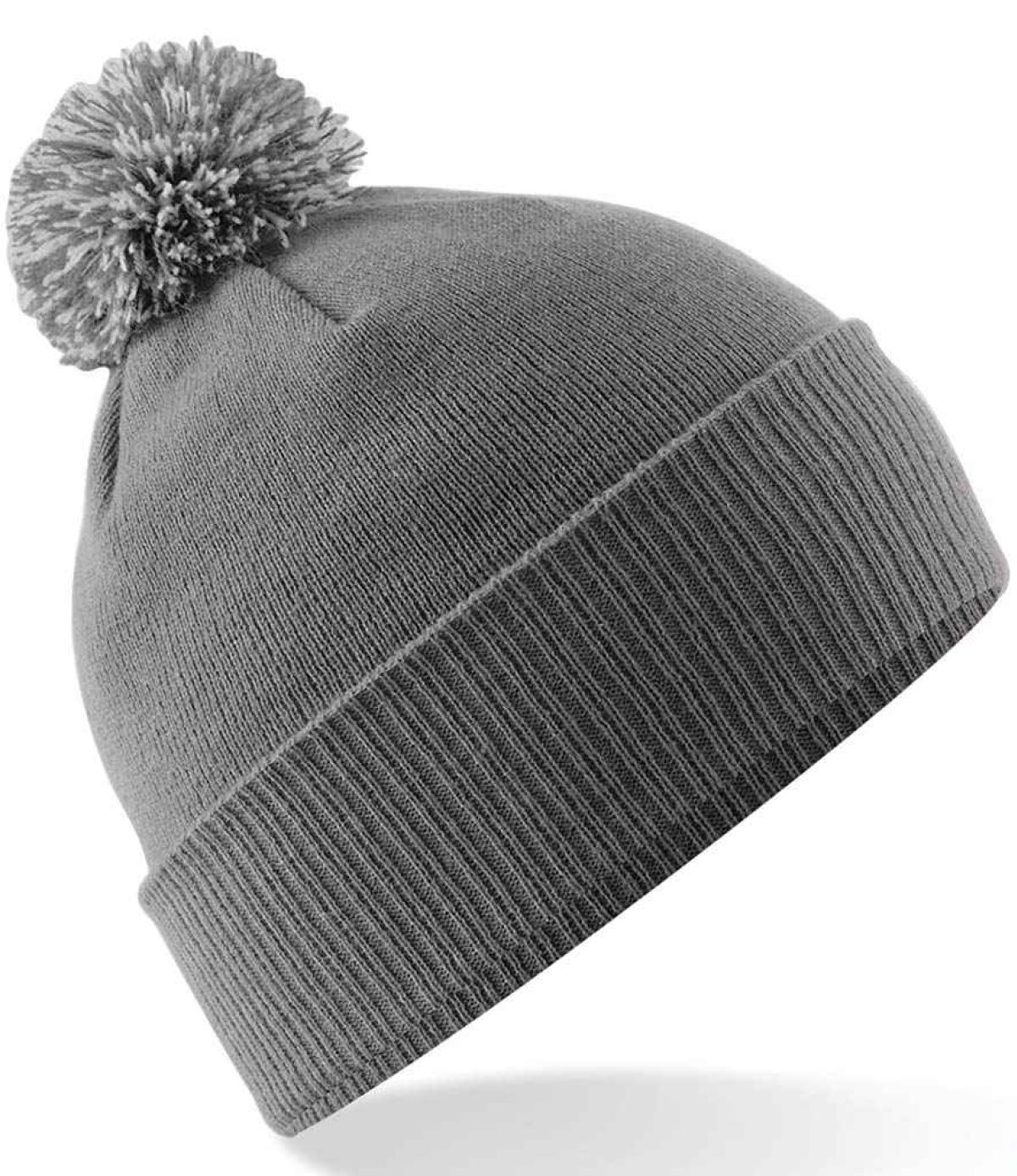 Beechfield Recycled Snowstar Beanie - Eco-Friendly Winter Hat, Graphite Grey, One Size Fits All - View #4