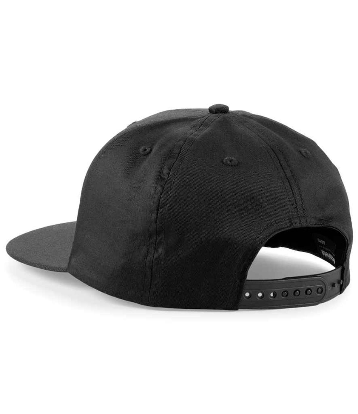 Beechfield 5 Panel Snapback Rapper Cap - Black