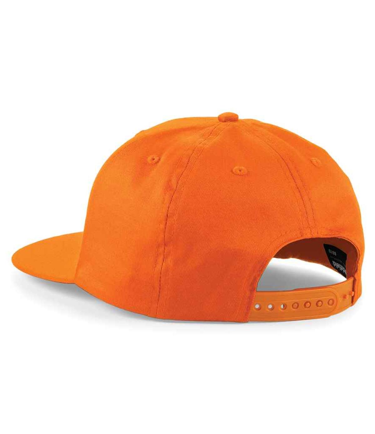 Beechfield 5 Panel Snapback Rapper Cap - Orange