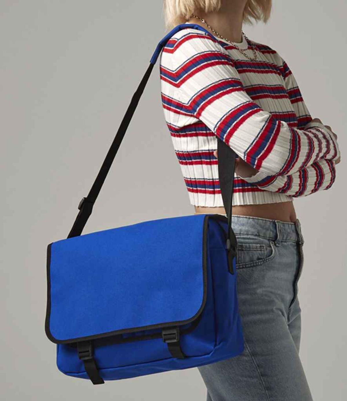 Bagbase - Retro shoulder bag - Bright Royal/White - Add Your Design/Lo