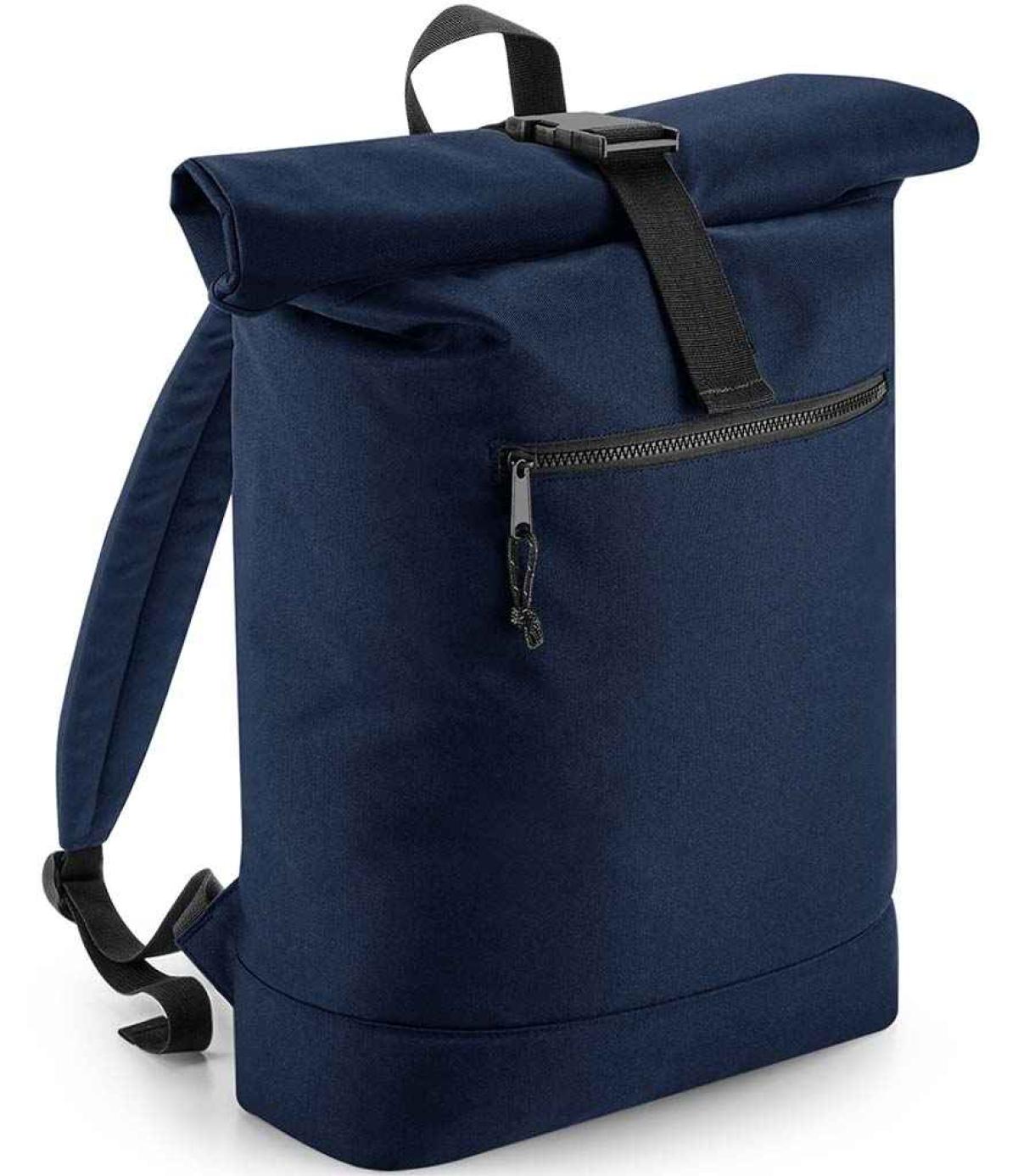 BagBase BG286 Zaino Riciclato Roll-Top, Poliestere 600D, Scomparto Laptop 15.6", Spalline Imbottite, 32x44x13 Cm
