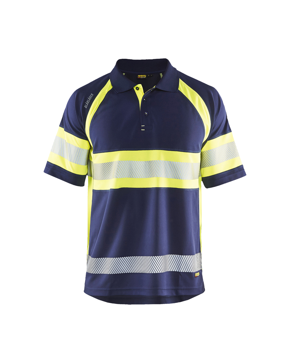 Blaklader 3338 HiVis Polo Shirt Navy blue/Hivis yellow Order