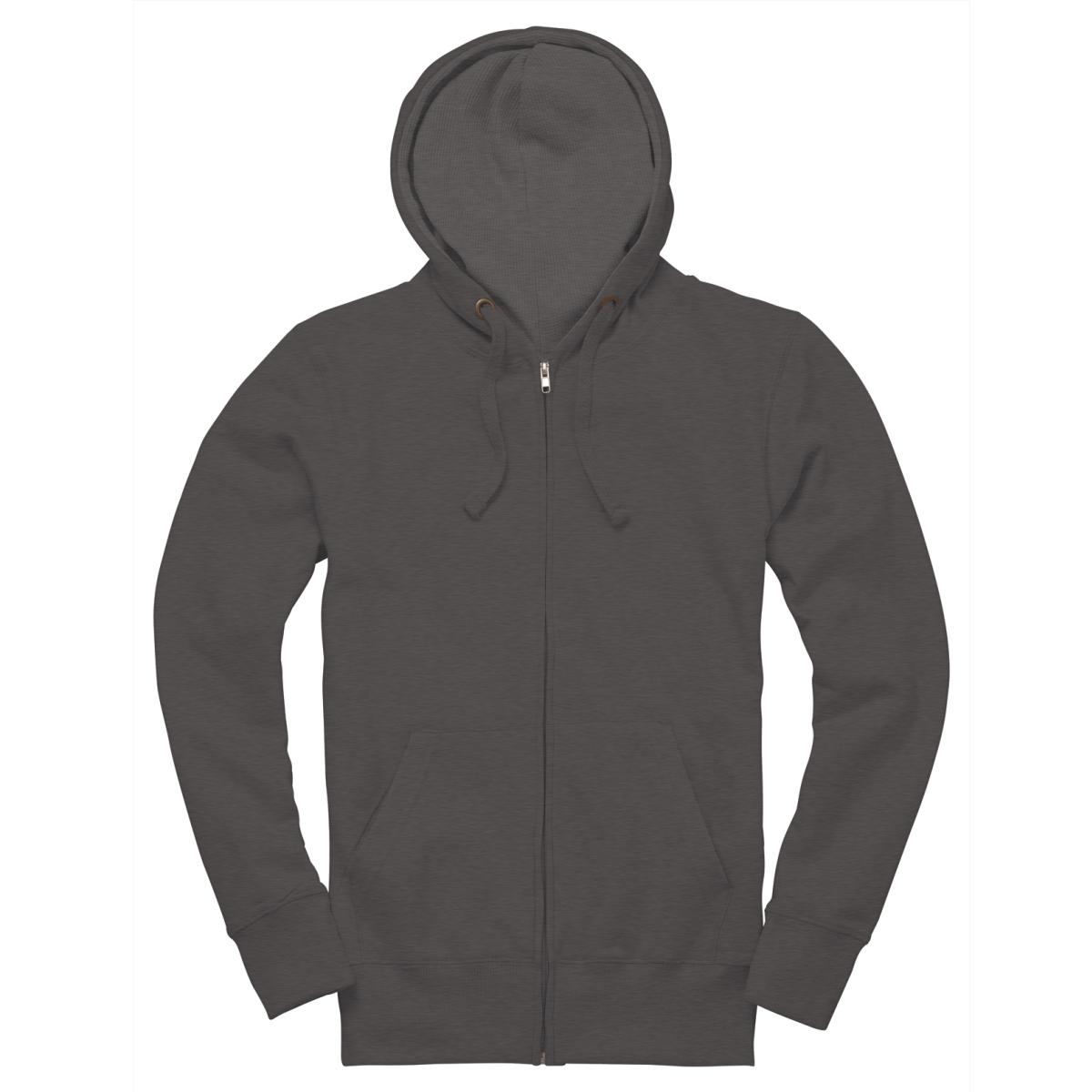 Cotton Ridge Nebula Comfort Cut Zip Hoodie (CR04) - Charcoal Melange