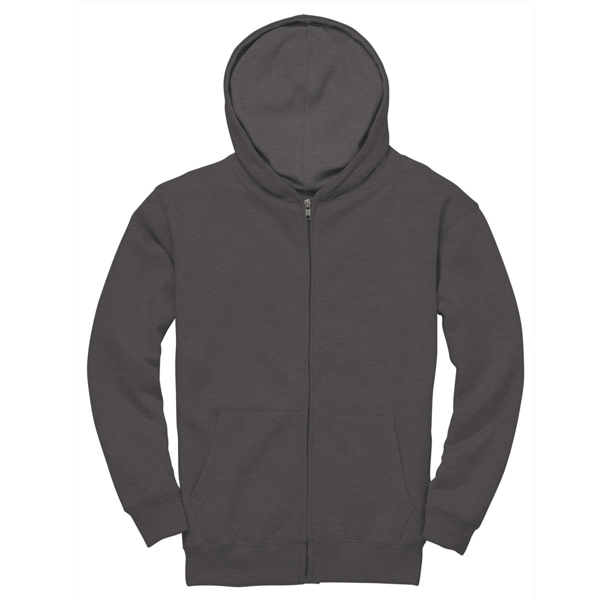 Cotton Ridge Kids Comfort Cut Zip Hoodie (CR04K) - Charcoal Melange