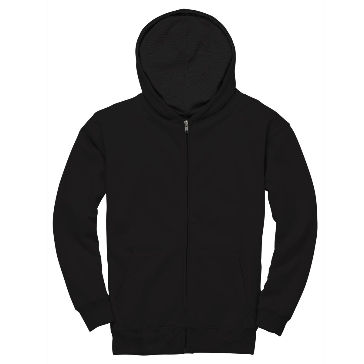 Cotton Ridge Kids Comfort Cut Zip Hoodie (CR04K) - Jet Black
