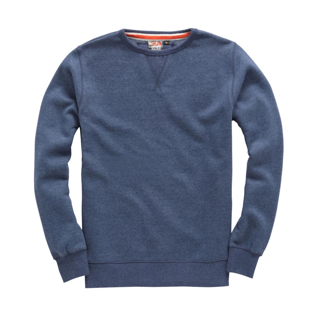 Cotton Ridge Ultra Premium Sweat Shirt (W107PFC) - Navy Melange
