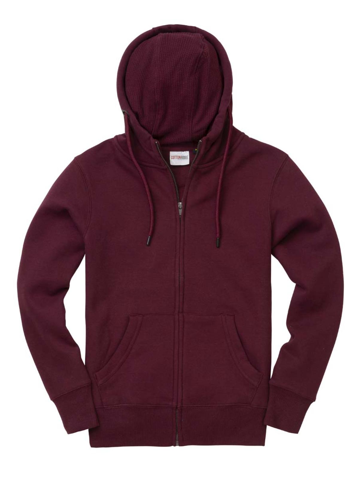 Cotton Ridge Ultra Premium Zip Hoodie (W51PF) - Maroon