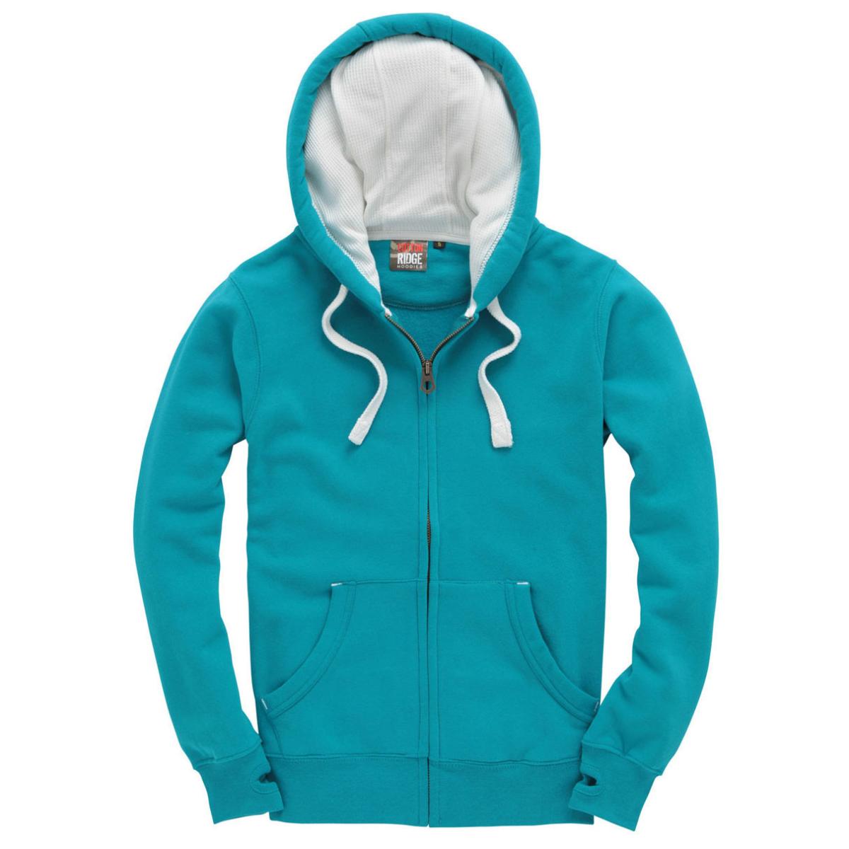 Cotton Ridge Ultra Premium Zip Hoodie (W81PF) - Caribbean Blue