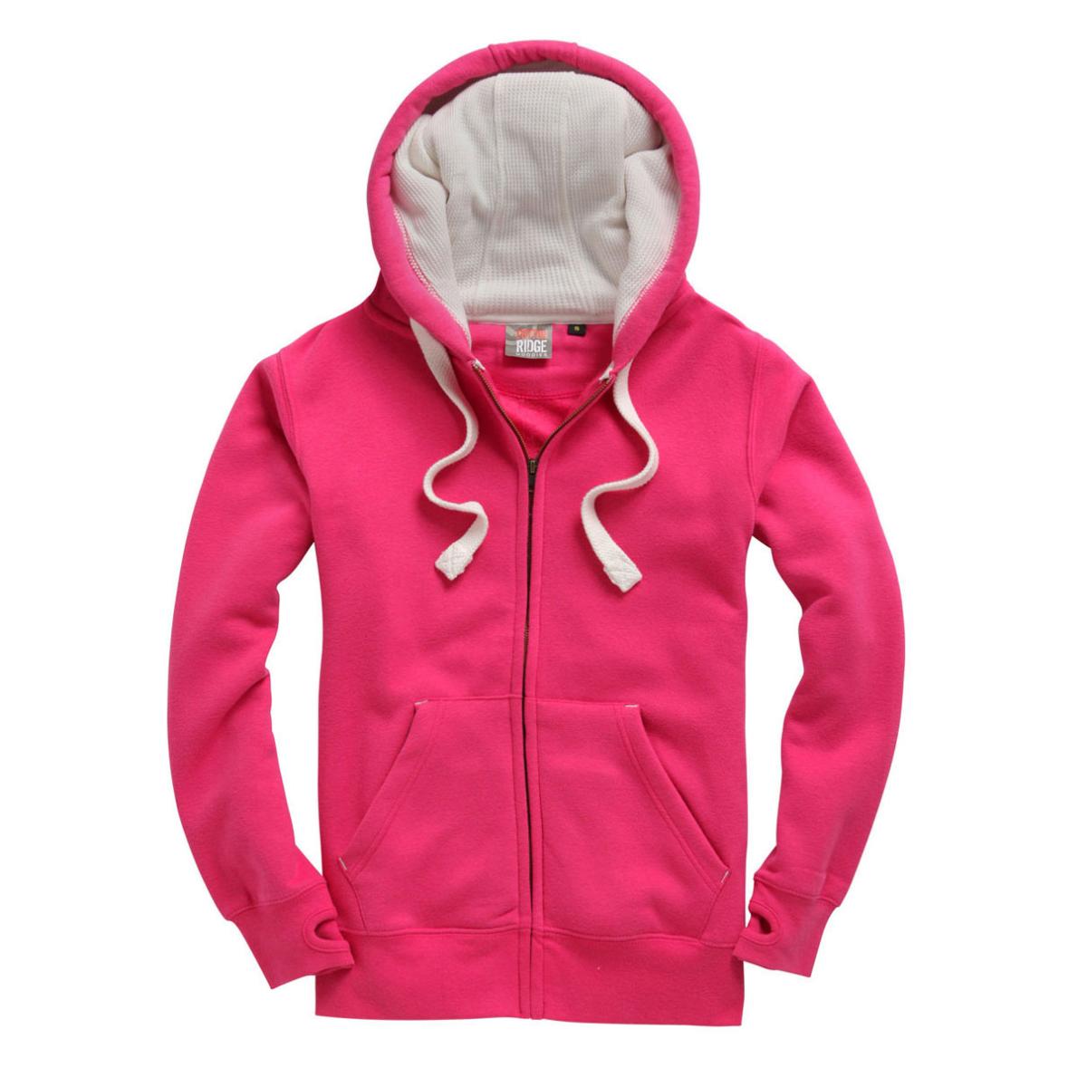 Cotton Ridge Ultra Premium Zip Hoodie (W81PF) - Cerise
