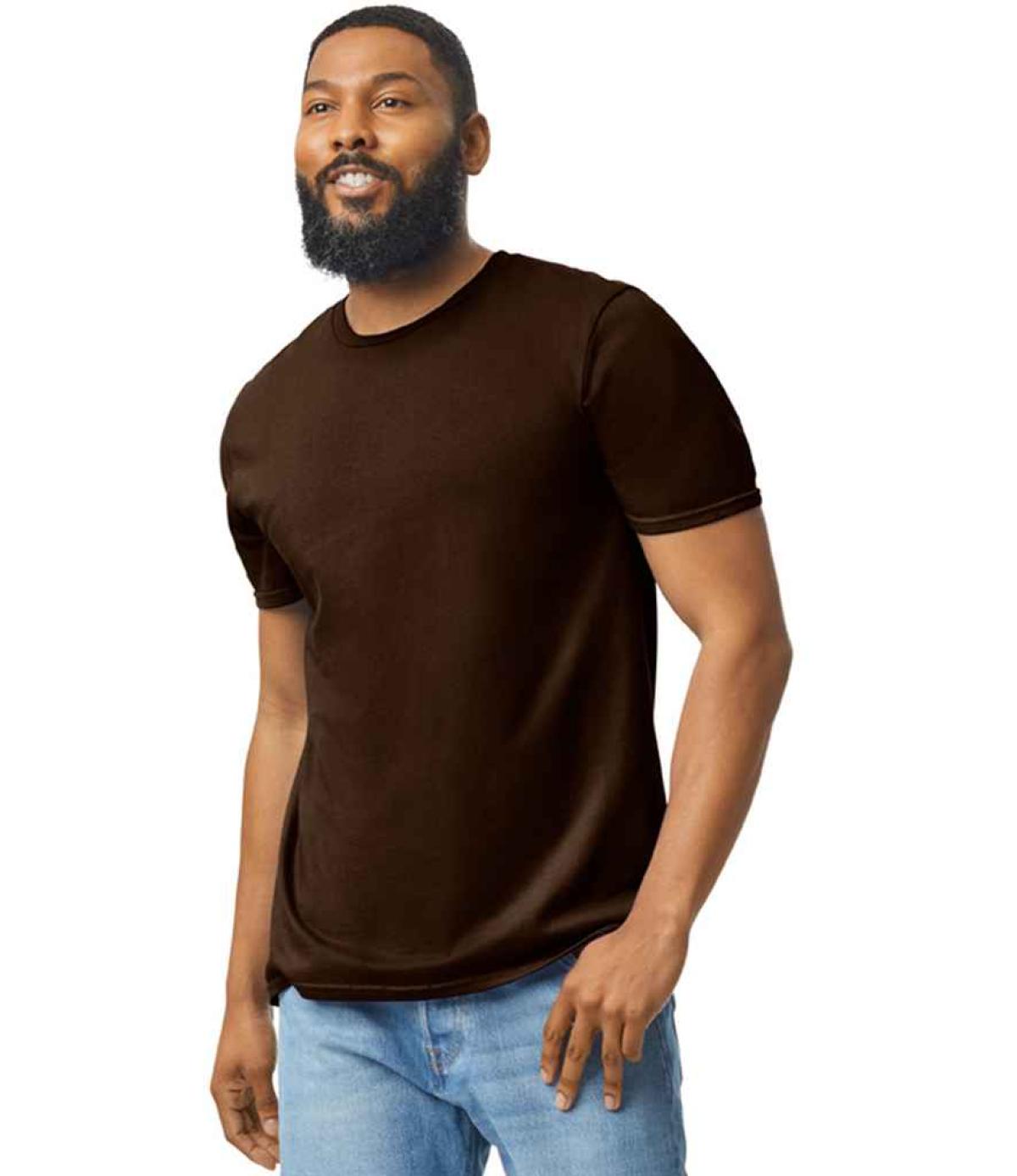 Gildan Ultra Cotton T-shirt Uomo - Colore Marrone/Nero - XX-Large - 100% Cotone
