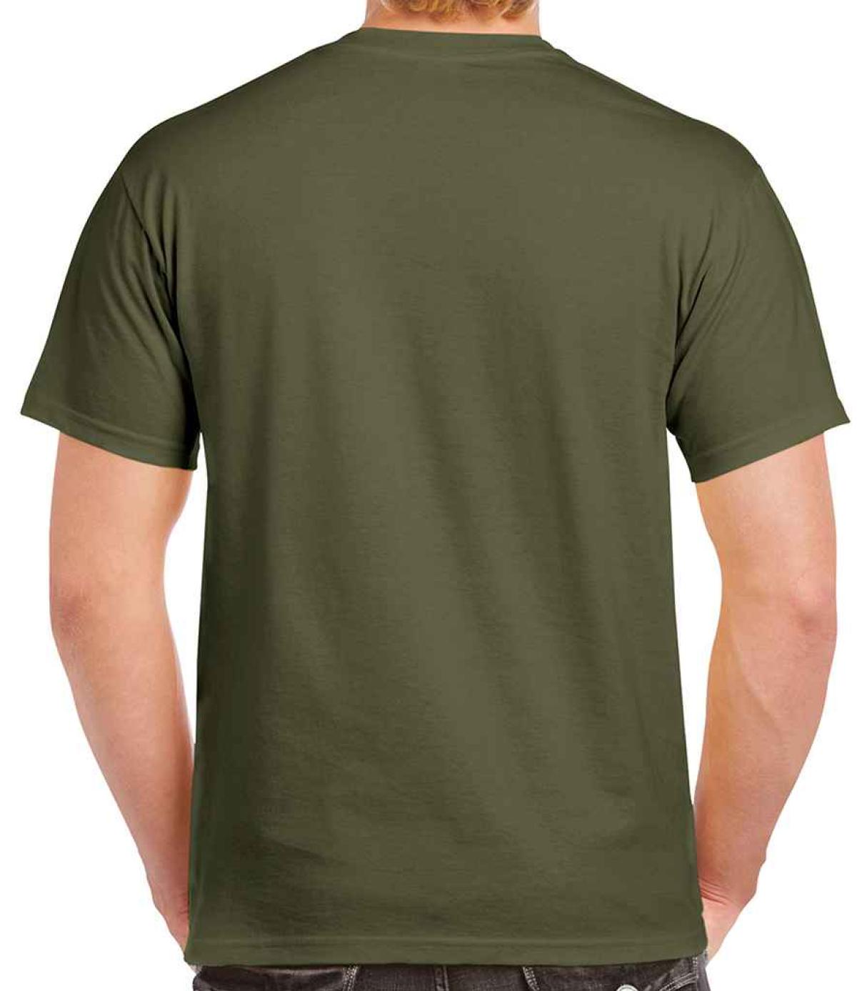 Gildan T-shirt Uomo In Cotone, Confezione Da 10, Verde Militare, L