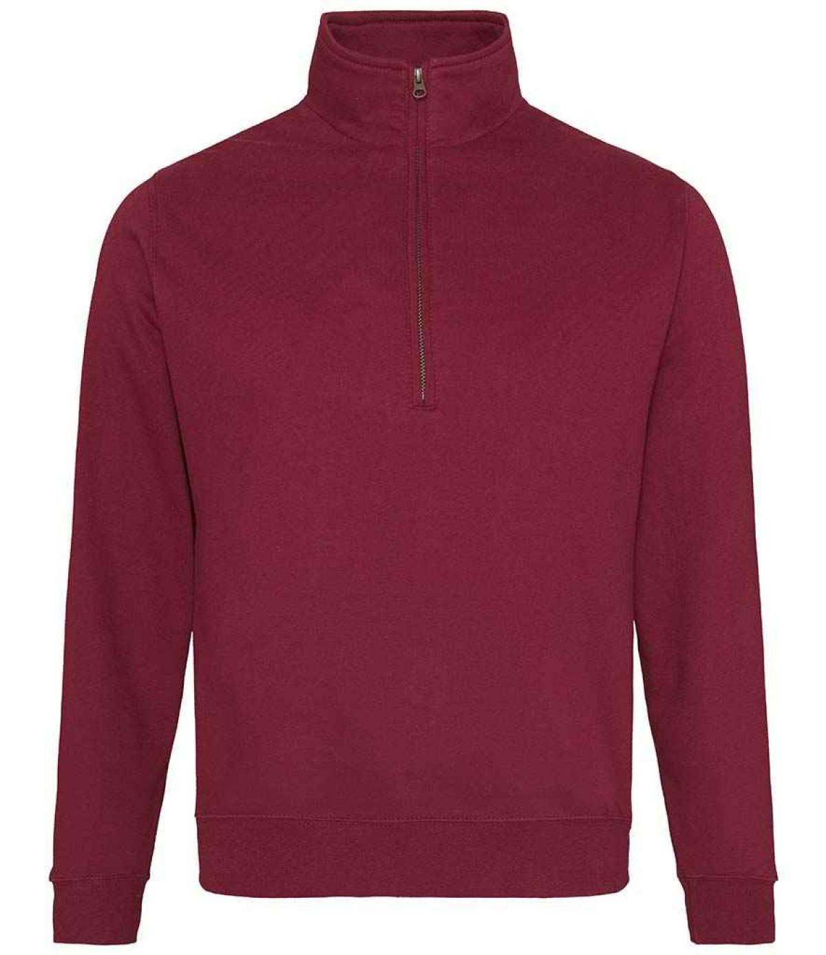 AWDis Sophomore Zip Neck Sweatshirt - Burgundy | Order Uniform UK Ltd
