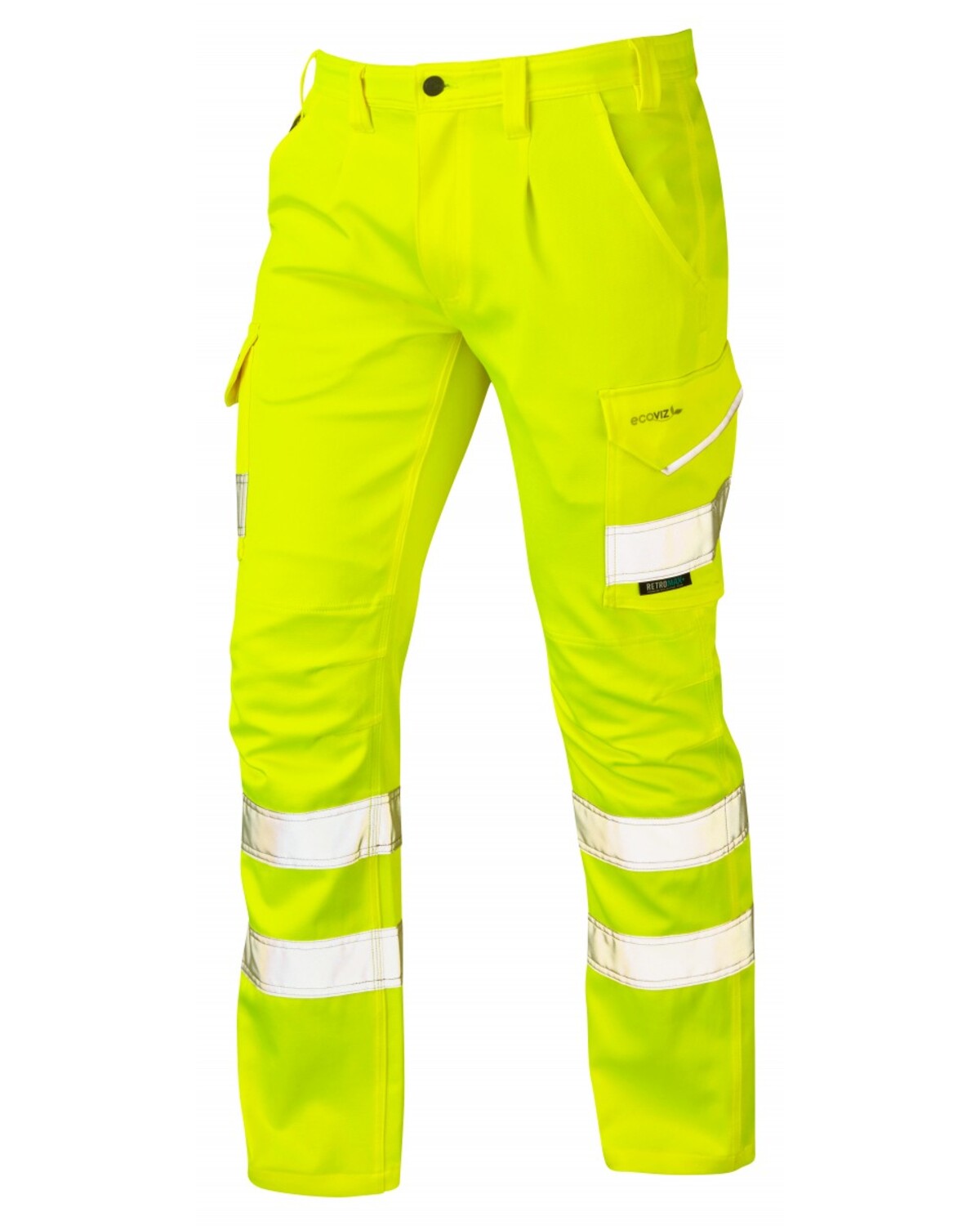 LEO KINGFORD ISO 20471 Class 1 EcoViz Stretch Poly/Cotton Cargo Trouser ...