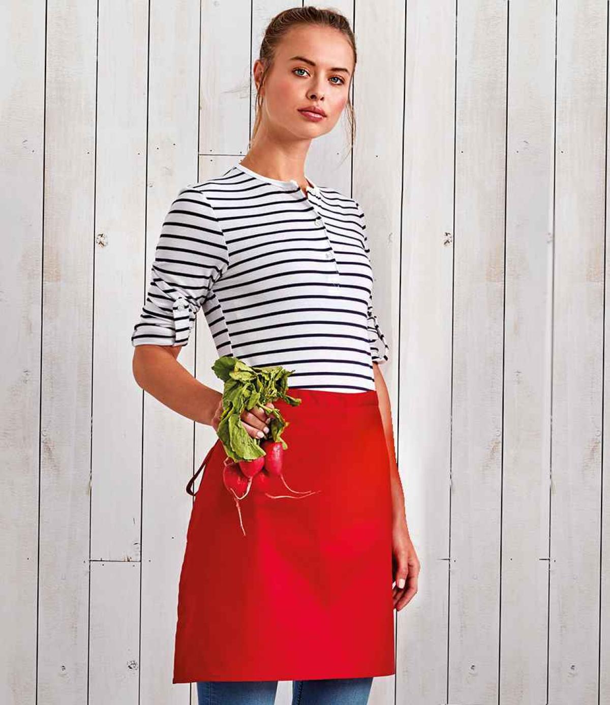 Premier 'Colours' Mid Length Apron - Red