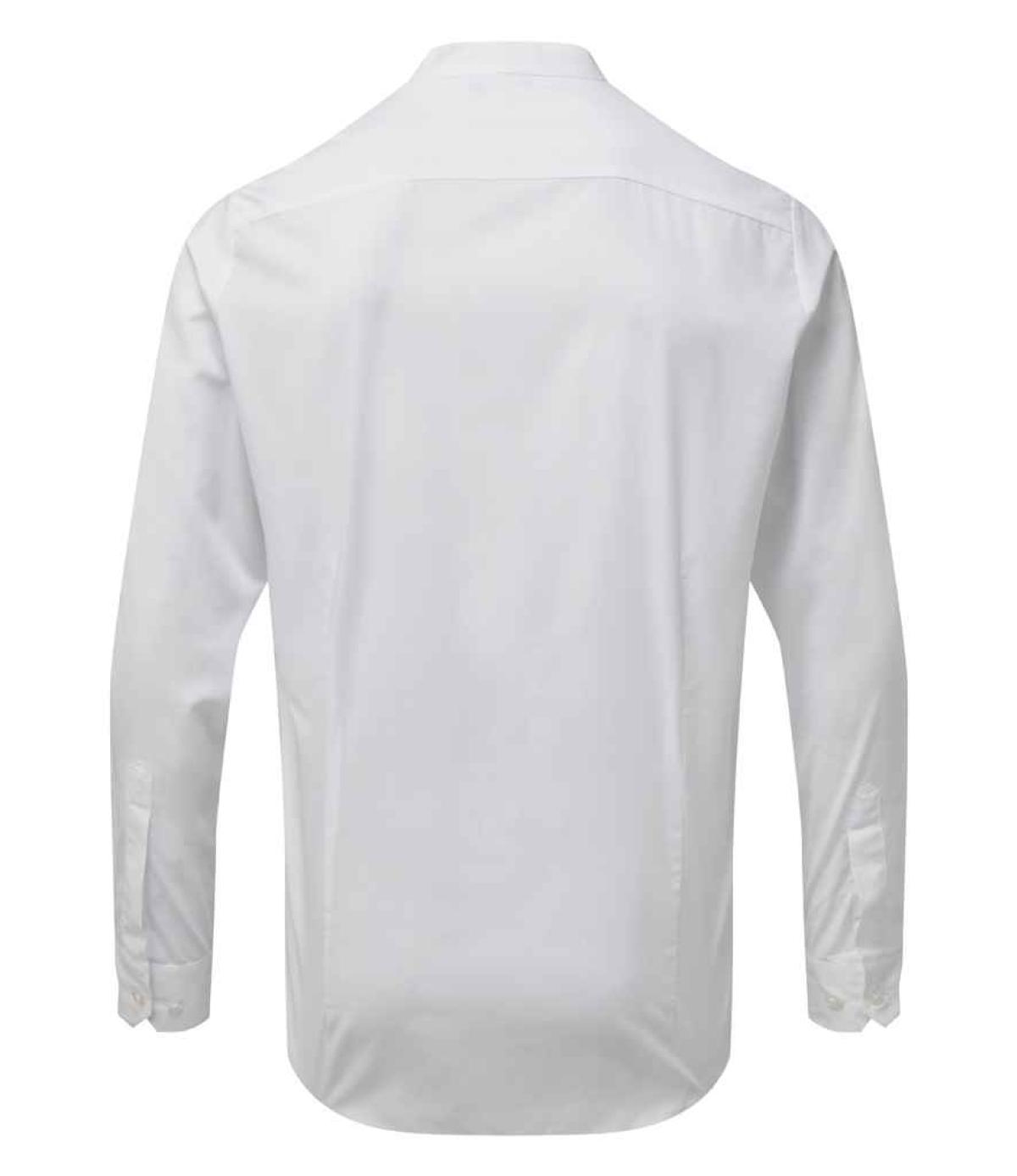 Premier Long Sleeve Grandad Shirt - White | Order Uniform UK Ltd