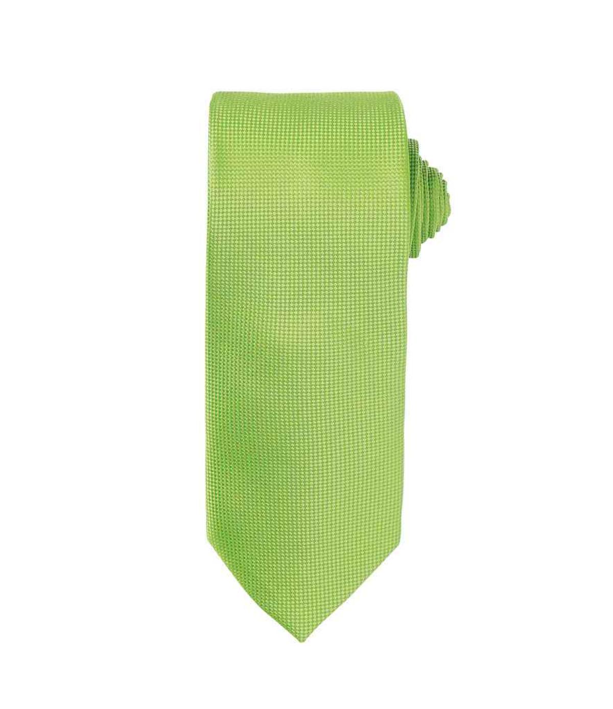 Premier Micro Waffle Tie - Lime Green