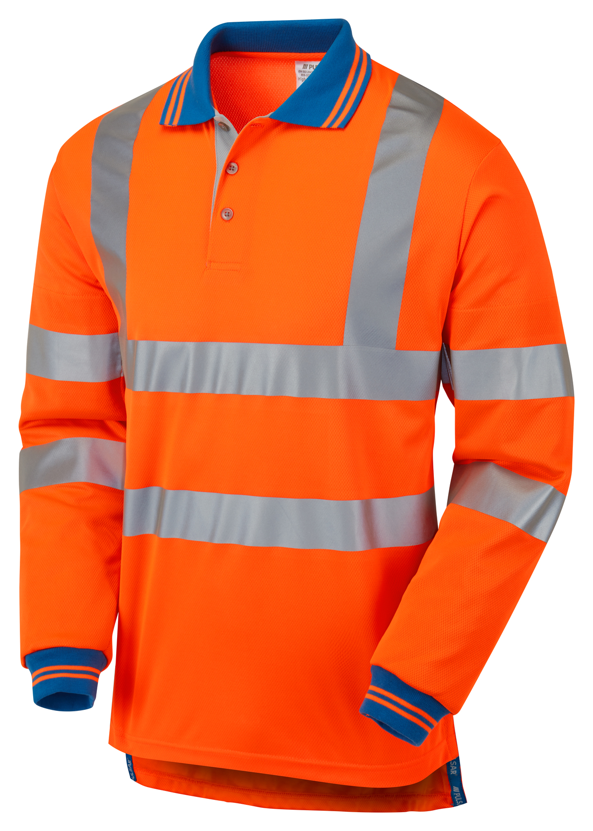 PULSAR Rail Spec Hi-Vis L/Sleeve Cut Reinforced Polo Shirt