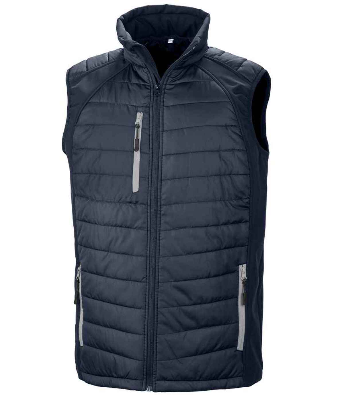 Result Genuine Recycled Compass Padded Gilet - Navy/Medium Grey | Order ...