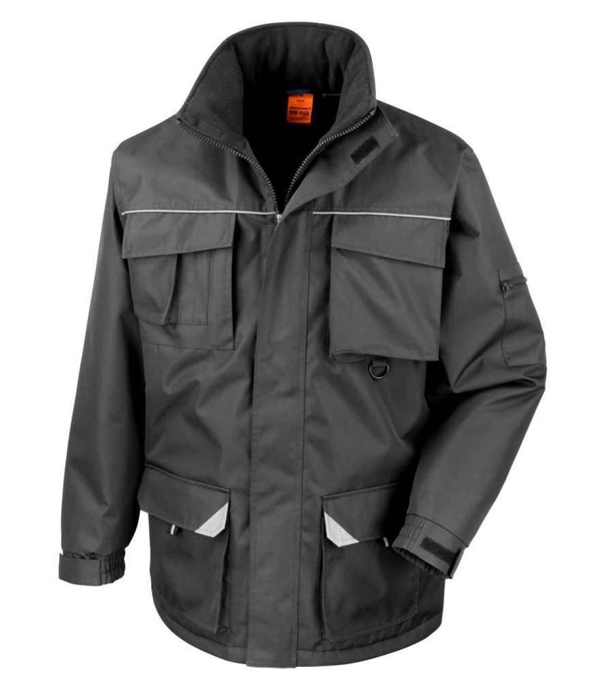 Result Work-Guard Sabre Long Coat - Black | Order Uniform UK Ltd