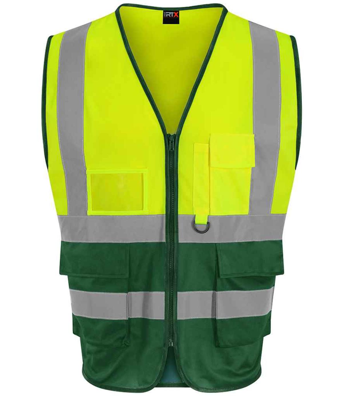 Pro RTX High Visibility Executive Waistcoat - Yellow/Paramedic Green ...