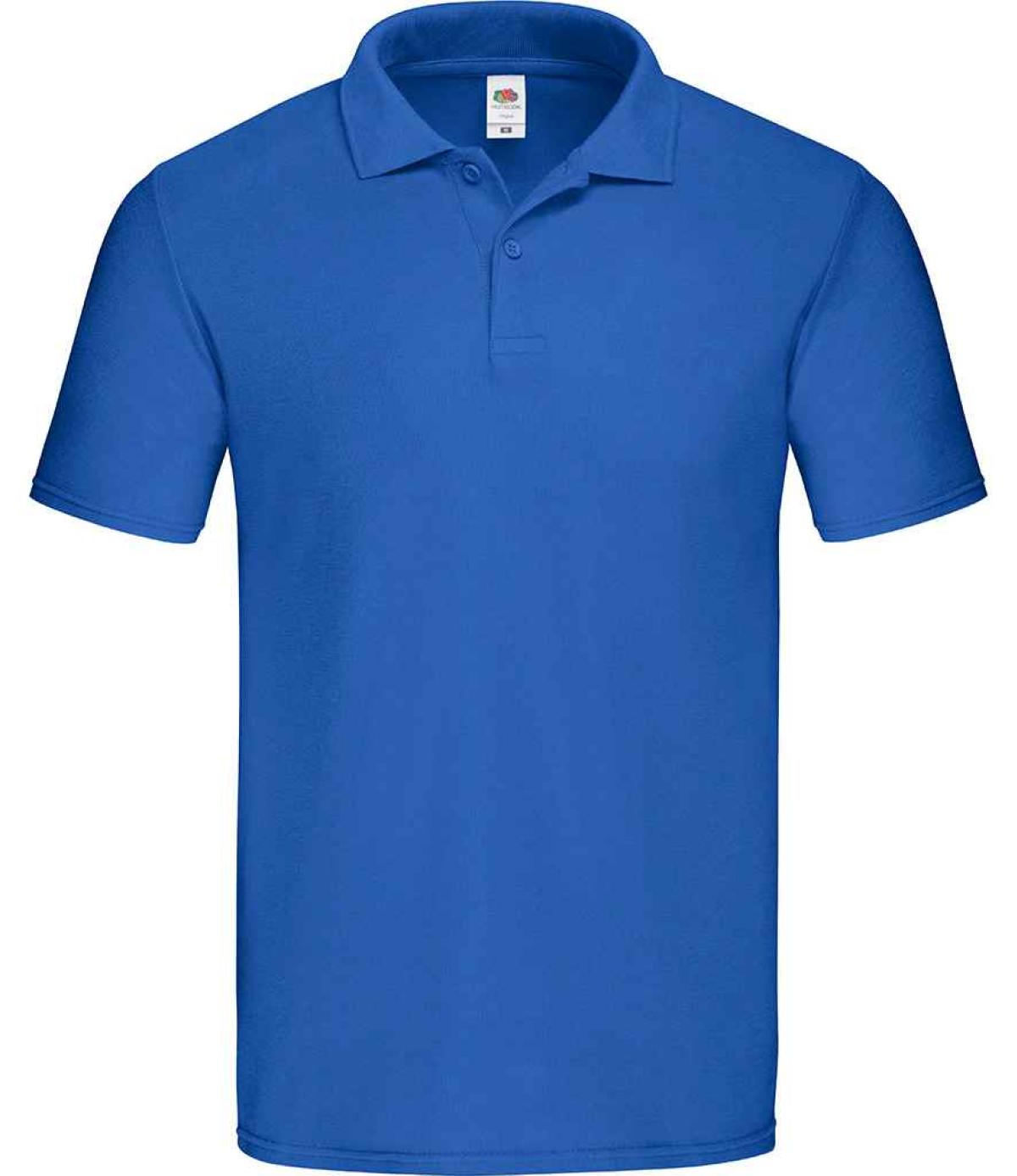 Fruit of the Loom Original Piqué Polo Shirt - Royal Blue | Order ...