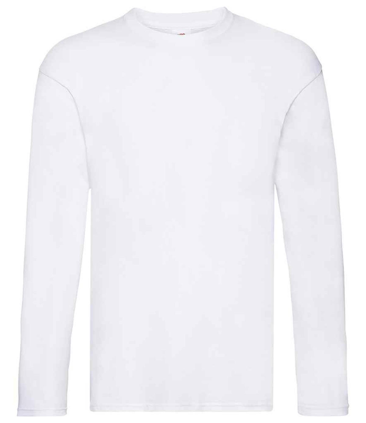 Fruit of the Loom Original Long Sleeve T-Shirt - White | Order Uniform ...