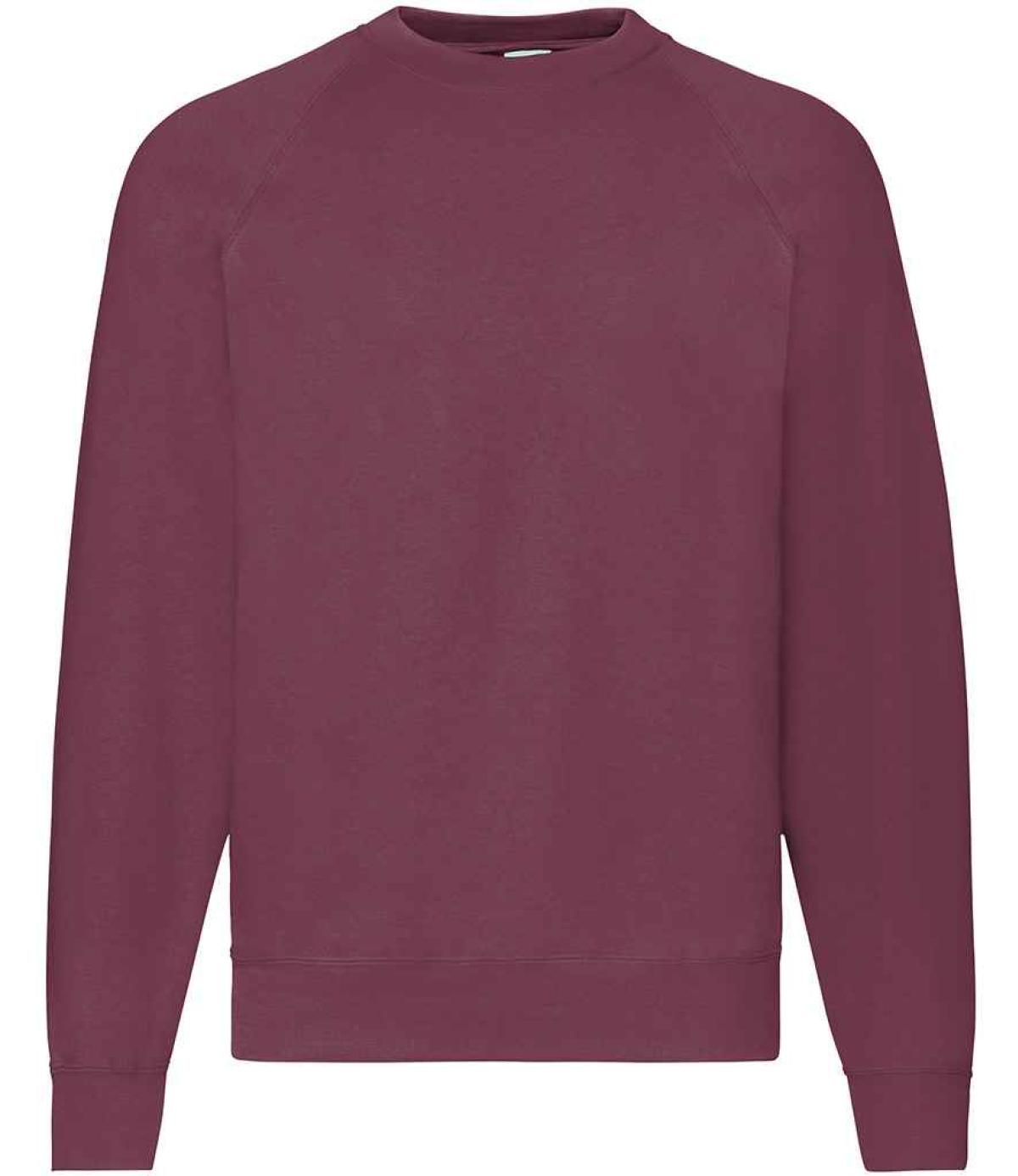 Fruit Of The Loom Felpa Classica Uomo Raglan, Manica Lunga, Borgogna, XXL - 6