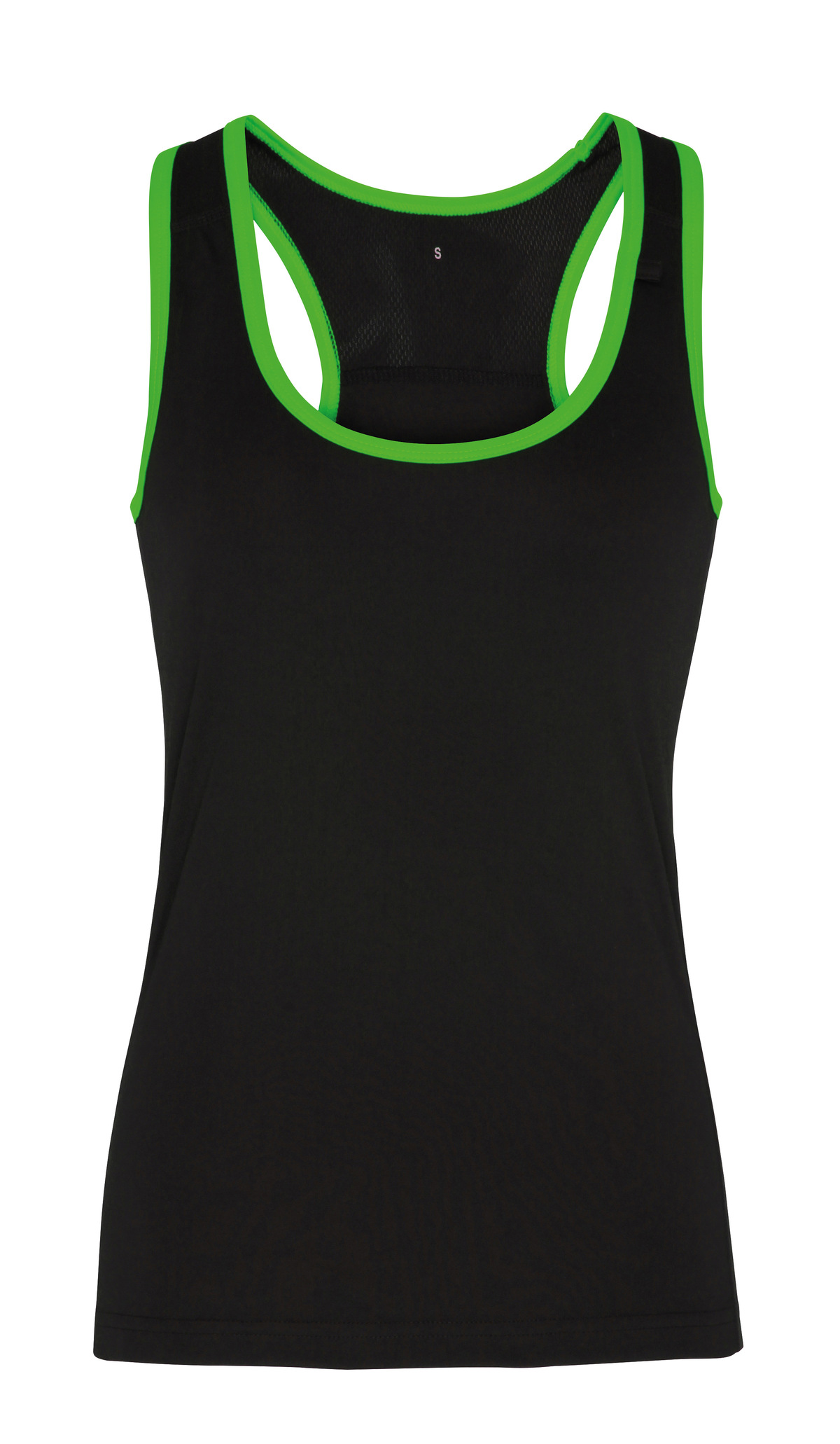 TriDri Women's Panelled Fitness Vest - Black/Lightning Green