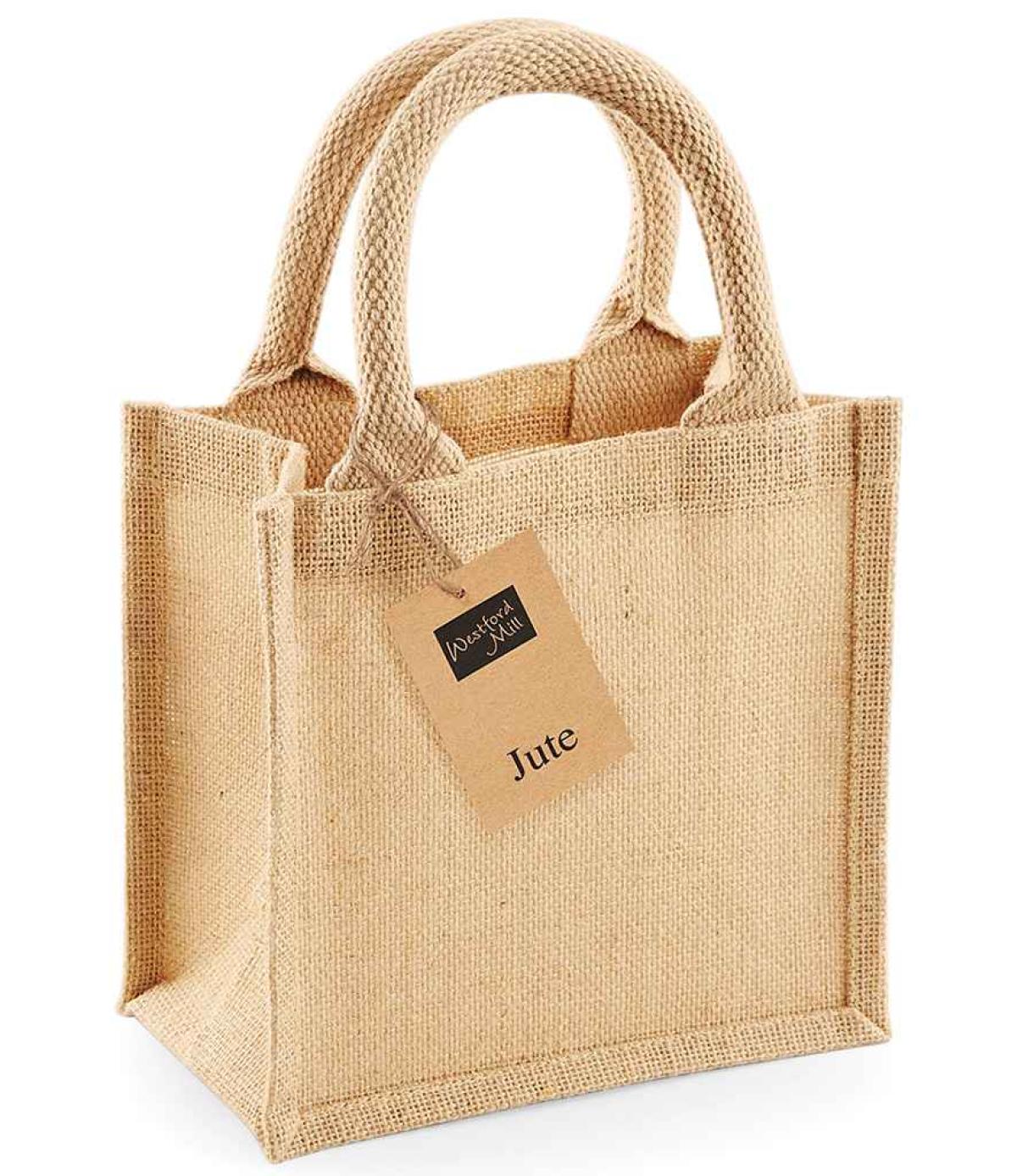 Westford Mill Jute Petite Gift Bag - Natural | Order Uniform UK Ltd