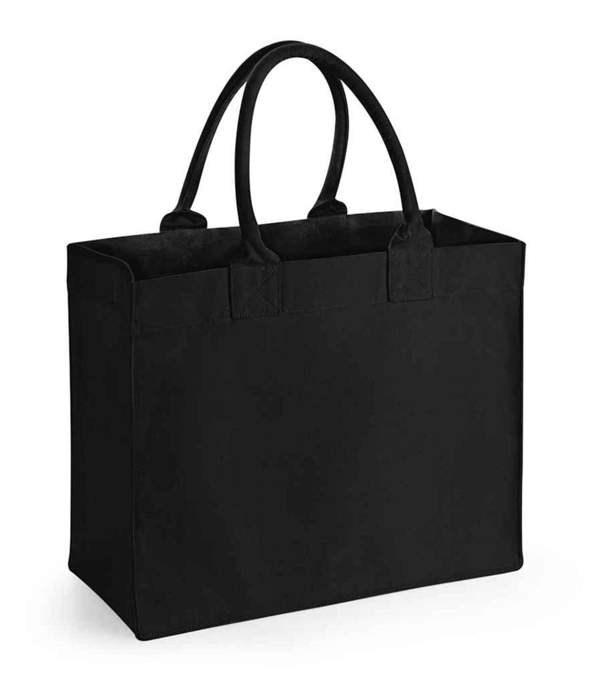 Westford Mill Canvas Accessory Bag, Schwarz, Größe L (23 X 23 X 11 Cm) – Gestickte Vintage-Tasche Mit Reißverschluss